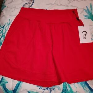 Zyia Active Women's Vibrant Red Athletic Shorts Size LARGE